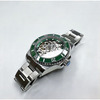 Custom Seiko Mod • Hulk Green Skeleton Submariner • 40mm